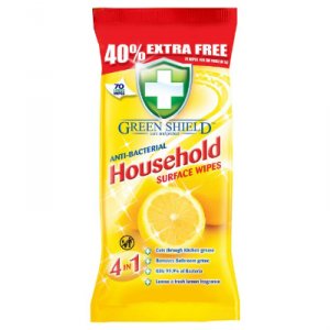 Green Shield antibakteriális háztartási nedves tisztítókendő 70db